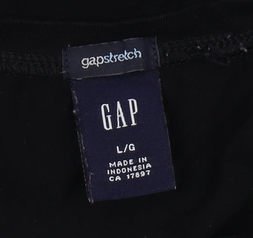 Womens UK Size L Gap Black Basic T-Shirt