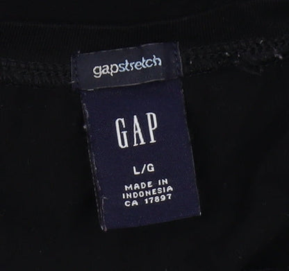 Womens UK Size L Gap Black Basic T-Shirt