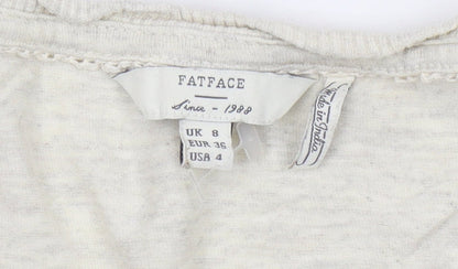 Womens UK Size 8 Fat Face Beige  T-Shirt
