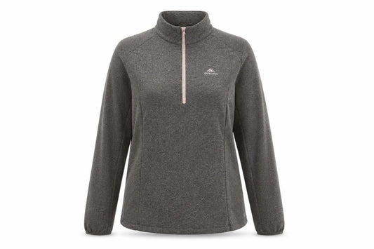 Womens UK Size M DECATHLON Grey Henley Sweatshirt