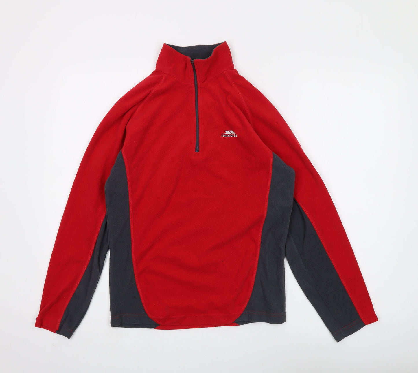 Mens UK Size XS Trespass Red 1/4 Zip Sweatshirt
