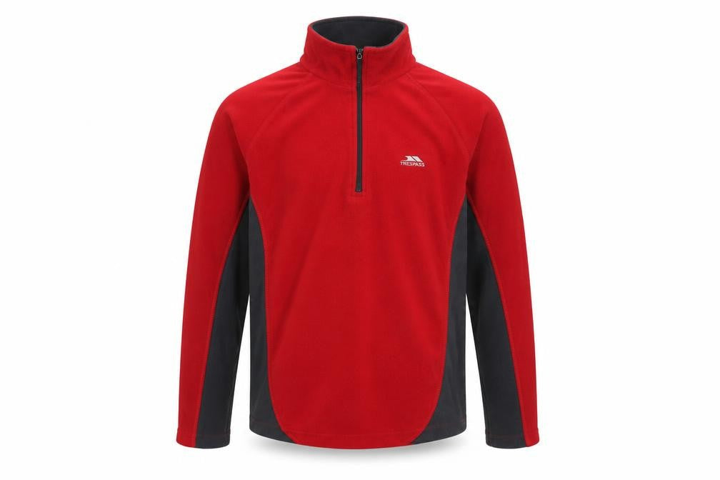 Mens UK Size XS Trespass Red 1/4 Zip Sweatshirt