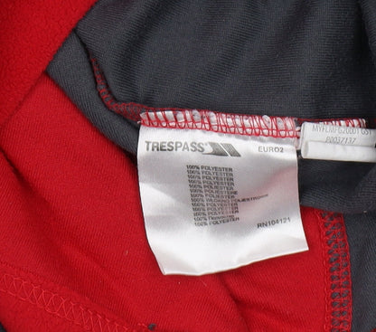 Mens UK Size XS Trespass Red 1/4 Zip Sweatshirt