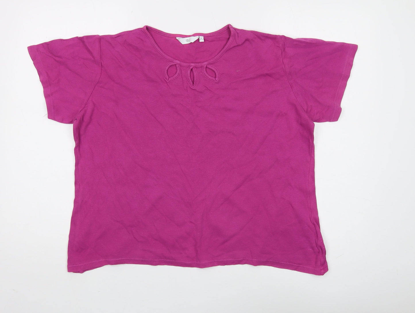 Womens UK Size M Isle Pink  T-Shirt