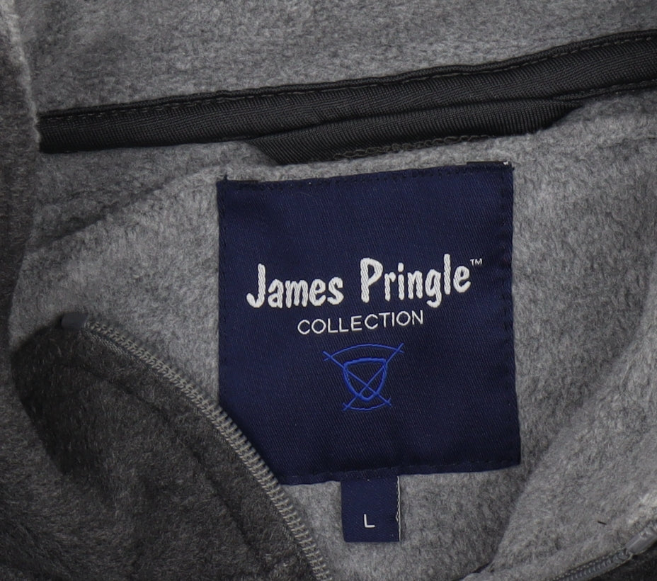 Mens UK Size L James Pringle Grey Full Zip Sweatshirt