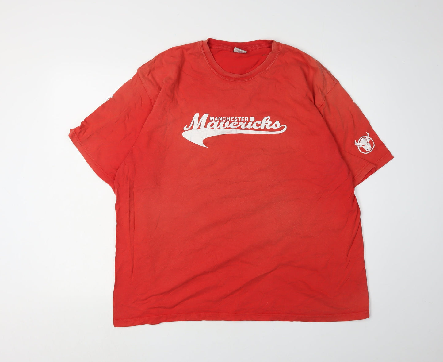 Jerzees Men's Red XL Crew Neck Logo T-Shirt