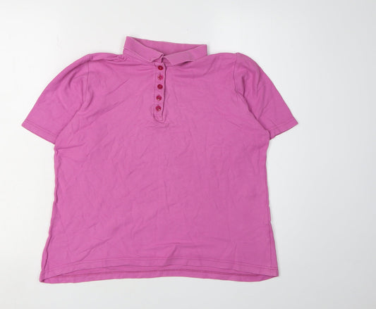 EWM Women's Pink Polo Shirt M - Lightweight, Casual