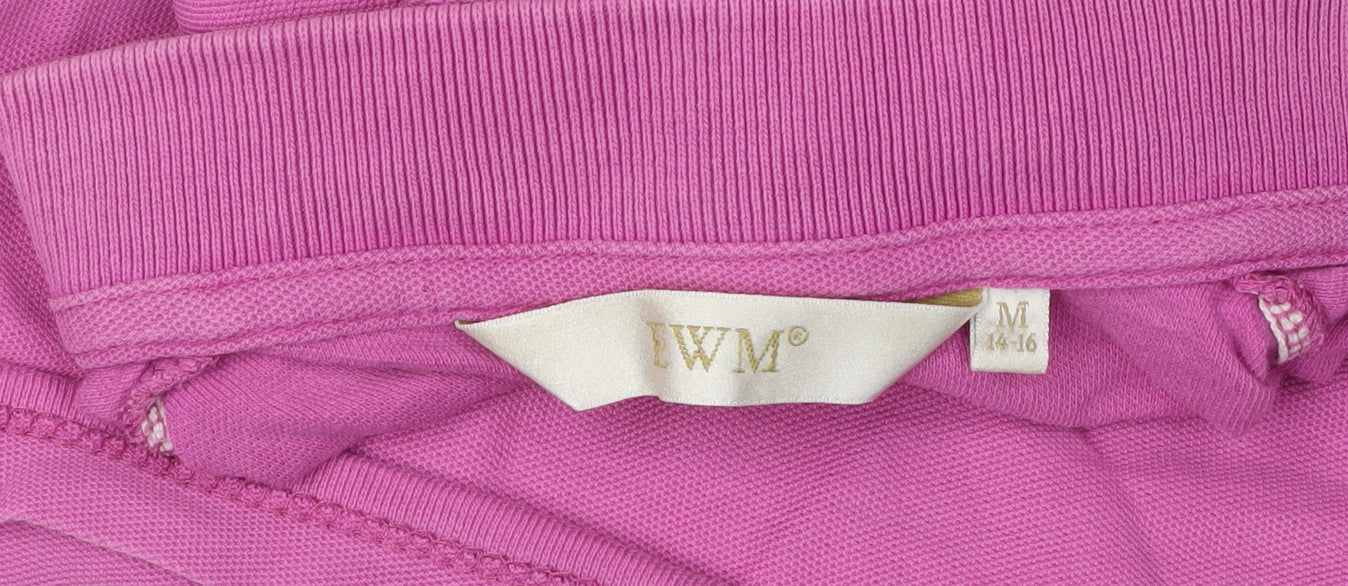 EWM Women's Pink Polo Shirt M - Lightweight, Casual