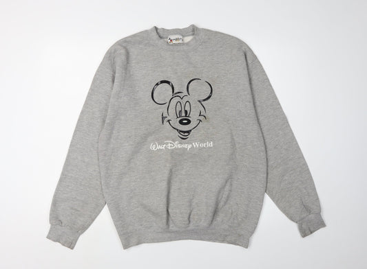 Unisex Adults UK Size M Disney Grey Pullover Sweatshirt