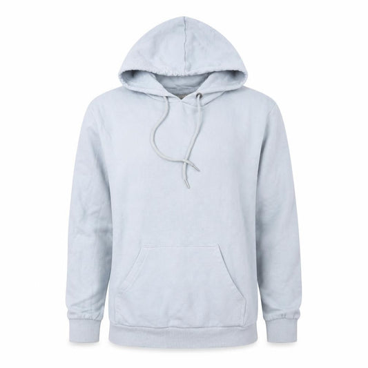 Front view of Brave Soul unisex blue hoodie xs cotton blend