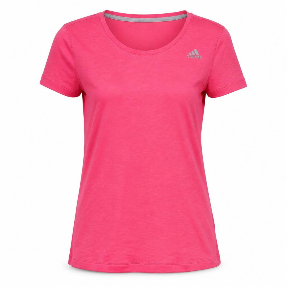 Womens UK Size S adidas Pink Gym & Training Running & Jogging T-Shirt
