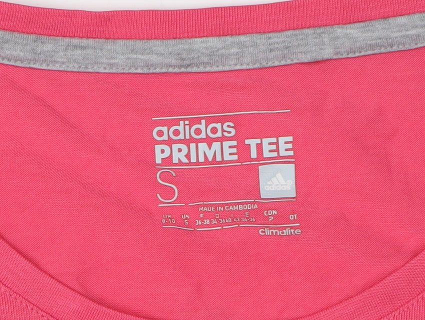 Adidas Women's Pink T-Shirt S Regular Fit