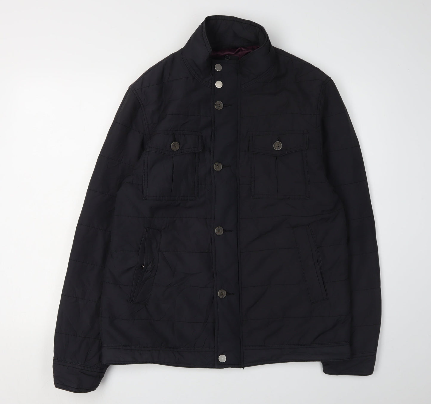Mens UK Size M Debenhams Black Military Jacket