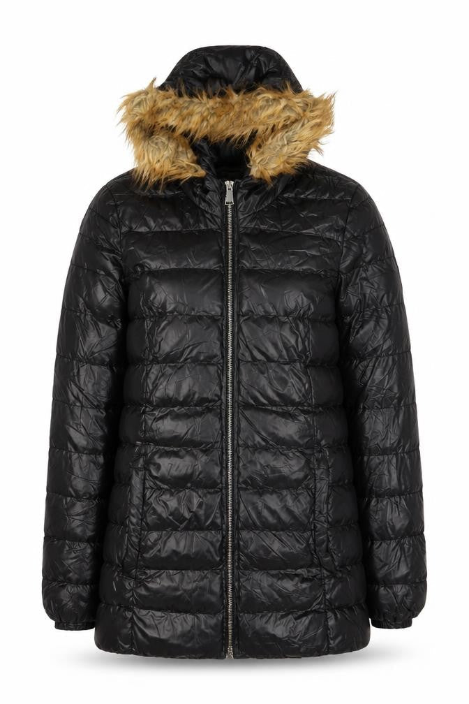 Womens UK Size 12 AX Paris Black Puffer Jacket