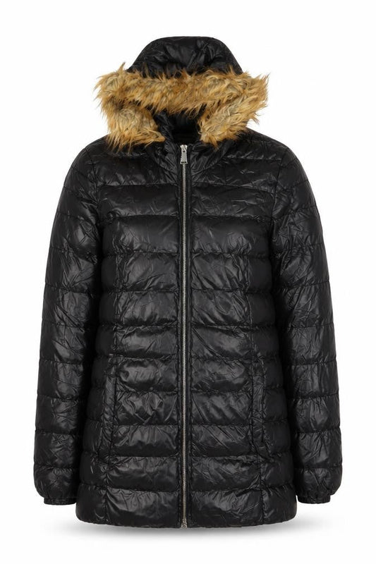 Womens UK Size 12 AX Paris Black Puffer Jacket