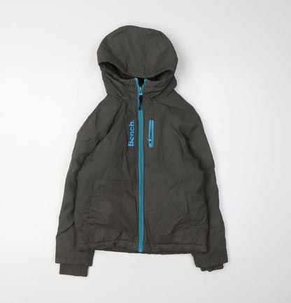 Bench Boys Green Puffer Jacket 7-8 Years Hooded Winter