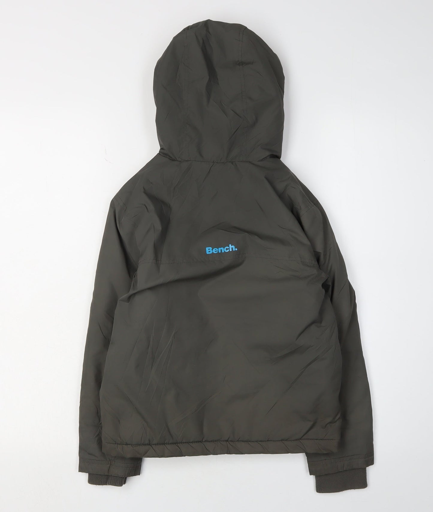 Bench Boys Green Puffer Jacket 7-8 Years Hooded Winter