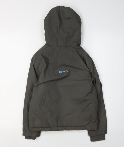 Bench Boys Green Puffer Jacket 7-8 Years Hooded Winter