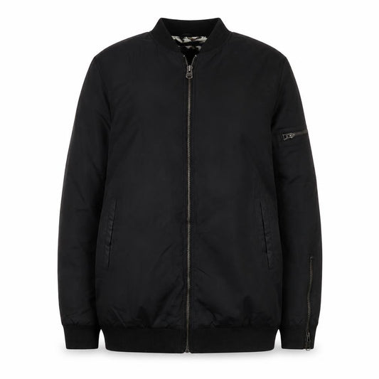 Pull & Bear Women's Black Bomber Jacket Size 12
