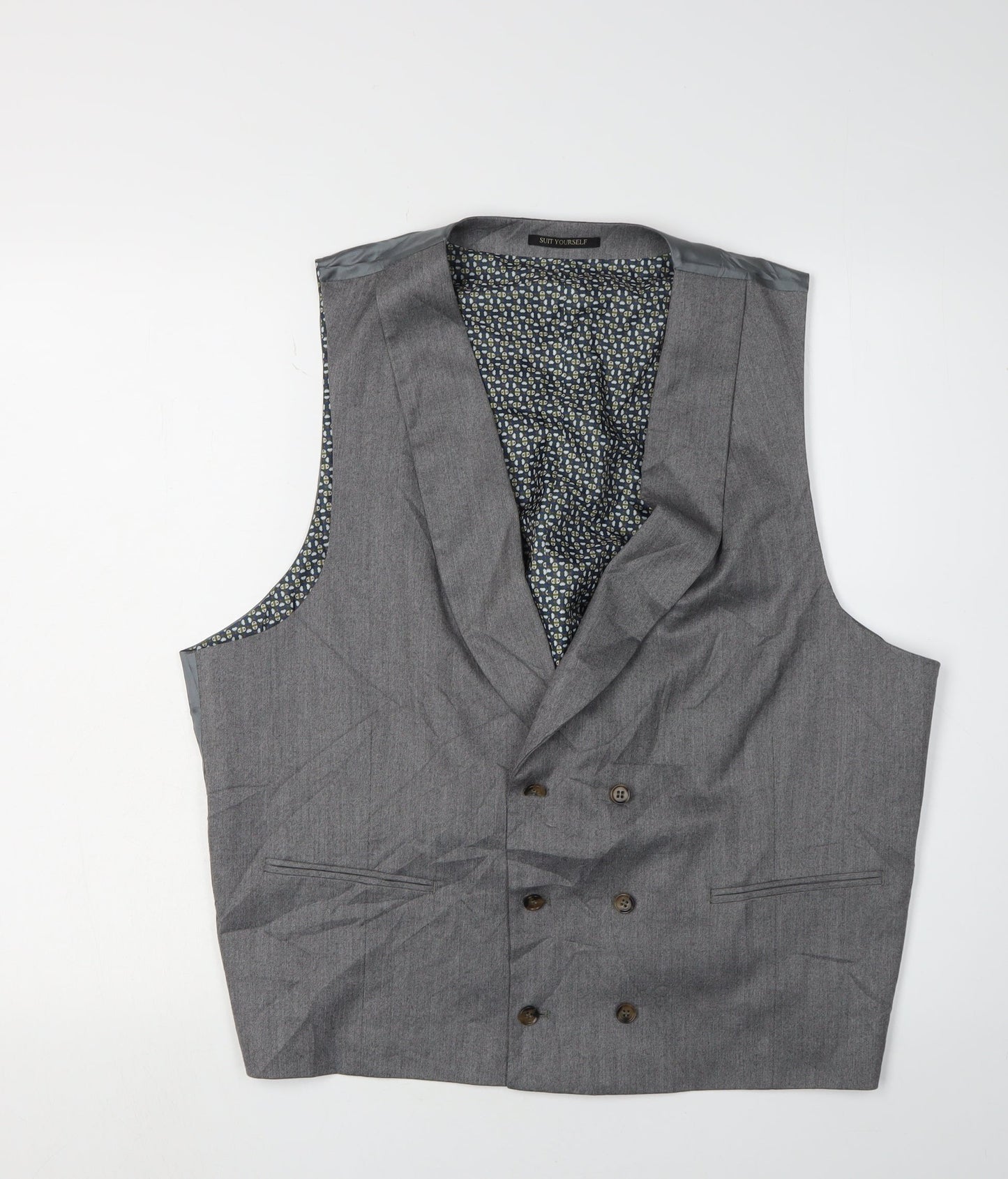 Suit Yourself Grey Men's Waistcoat in Size 40