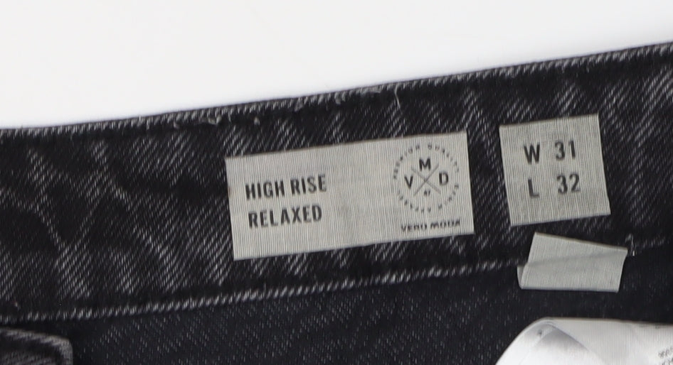 Womens UK Size L VERO MODA Relaxed Fit Relaxed Black Jeans
