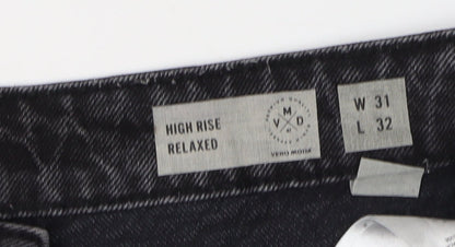 Womens UK Size L VERO MODA Relaxed Fit Relaxed Black Jeans