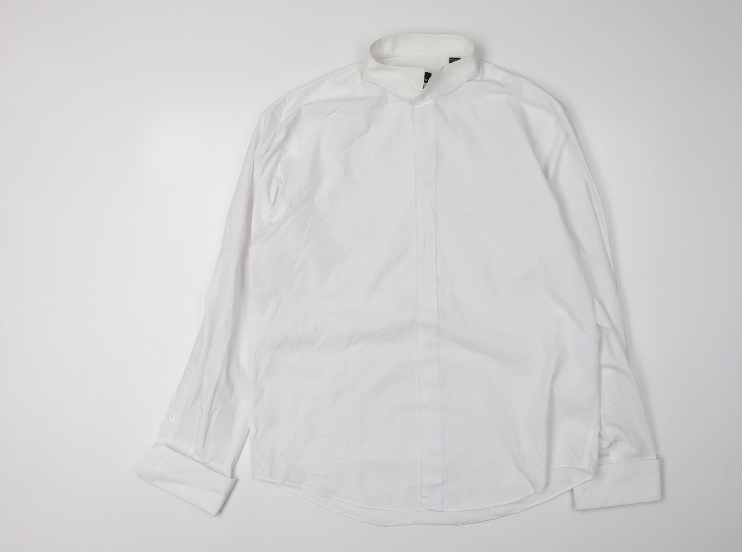 Slaters Men’s White Dress Shirt 16.5 Long Sleeve