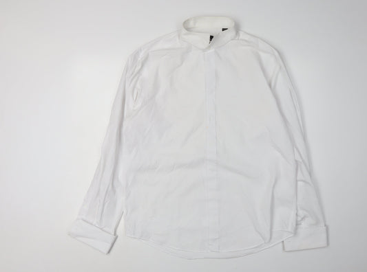 Slaters Men’s White Dress Shirt 16.5 Long Sleeve