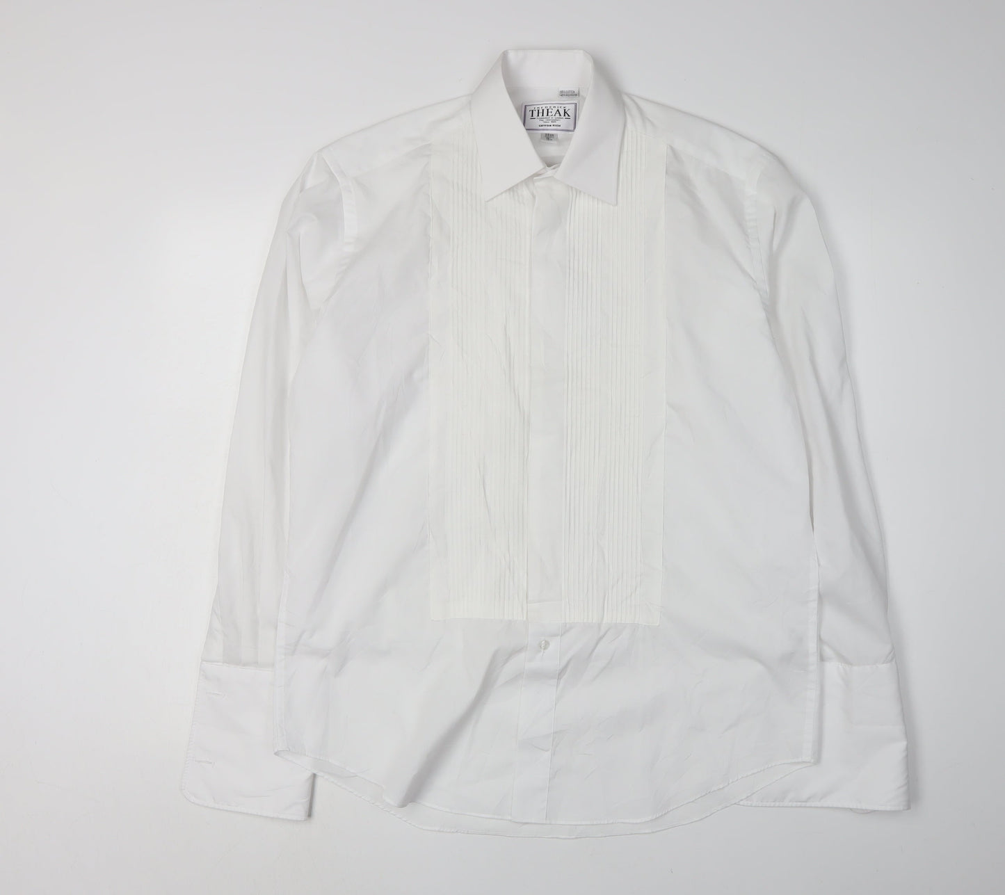 Mens UK Collar Size S Frederick Theak Smart White  Dress Shirt
