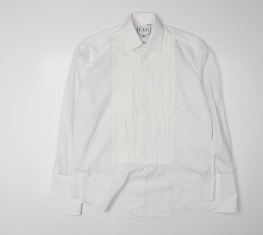 Mens UK Collar Size S Frederick Theak Smart White  Dress Shirt