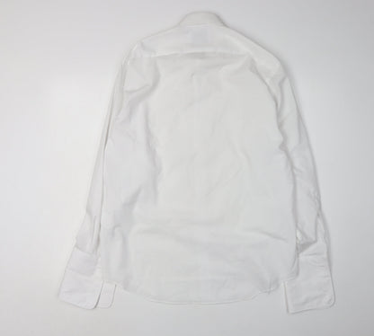 Mens UK Collar Size S Frederick Theak Smart White  Dress Shirt