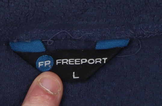 Freeport Men's Blue 1/4 Zip Sweatshirt L