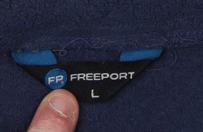 Freeport Men's Blue 1/4 Zip Sweatshirt L