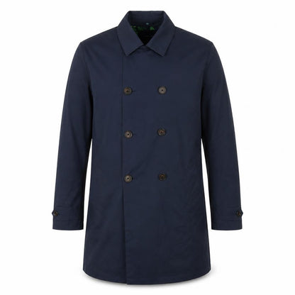 Mens UK Size L Harry Brown Blue Overcoat