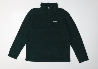 Mens UK Size L Regatta Green 1/4 Zip Sweatshirt