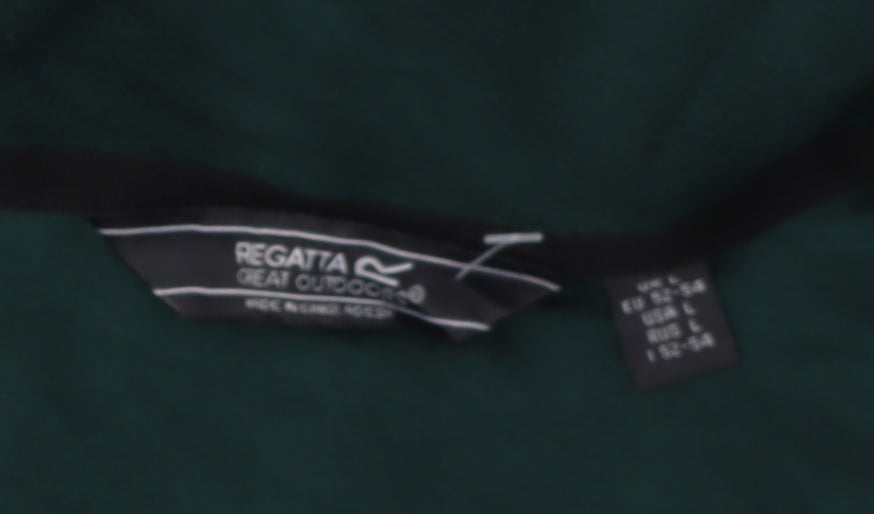 Mens UK Size L Regatta Green 1/4 Zip Sweatshirt