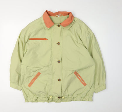 Womens UK Size 10 Telemac Green Basic Jacket
