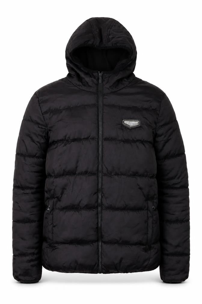 Mens UK Size S Supply & Demand Black Puffer Jacket