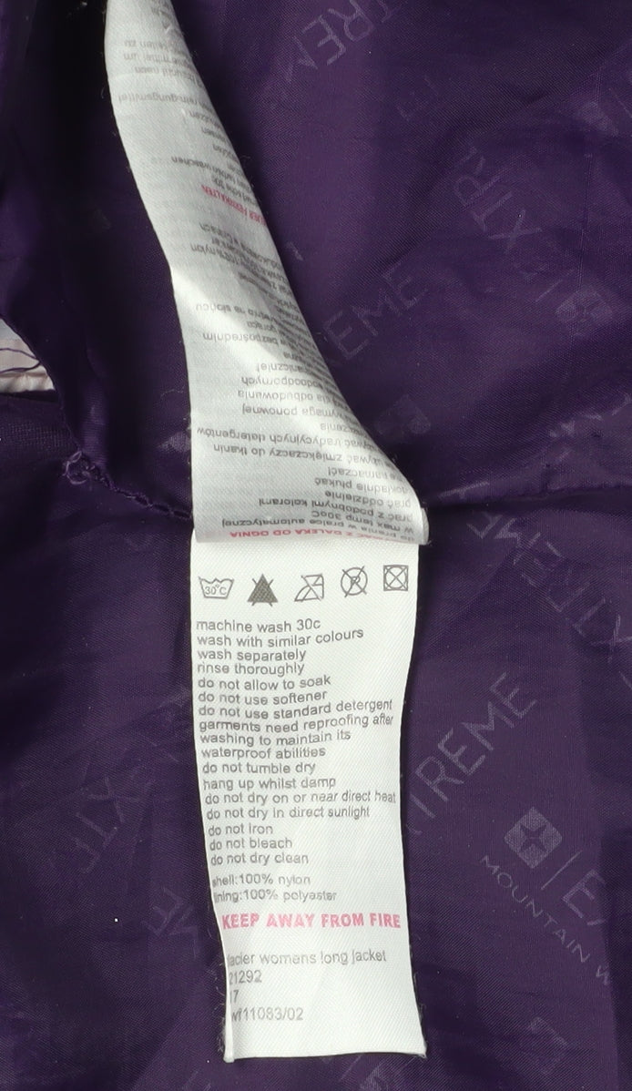 Womens UK Size 12 Mountain Warehouse Purple Parka Coat