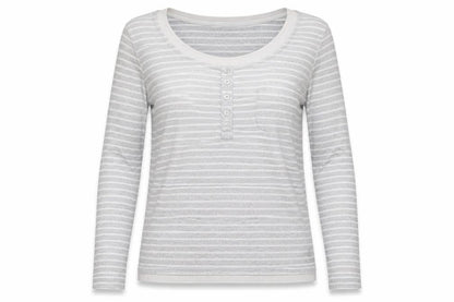 Womens UK Size 12 Maine Grey Jersey T-Shirt
