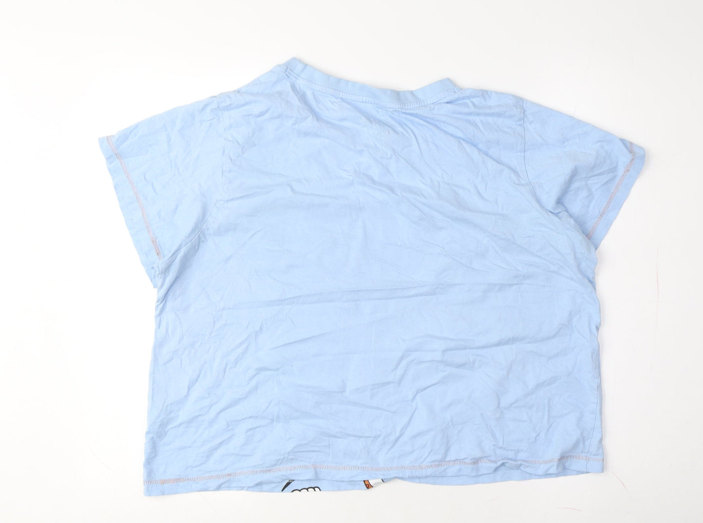 Unisex Adults UK Size 8 Disney Blue Basic T-Shirt
