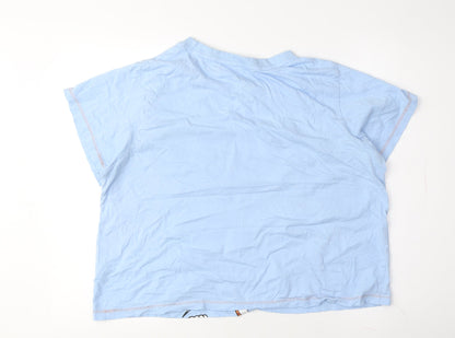 Unisex Adults UK Size 8 Disney Blue Basic T-Shirt