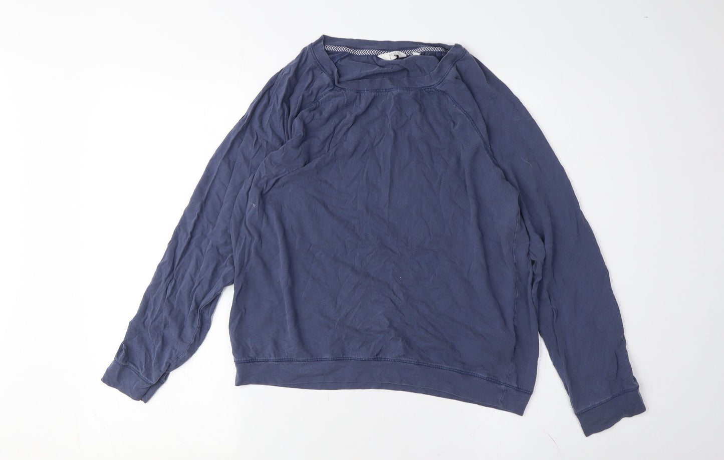 Womens UK Size 8 Fat Face Blue Basic T-Shirt