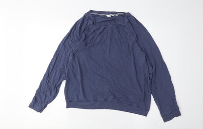 Womens UK Size 8 Fat Face Blue Basic T-Shirt