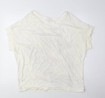 Womens UK Size XL Sandwich Ivory Basic T-Shirt