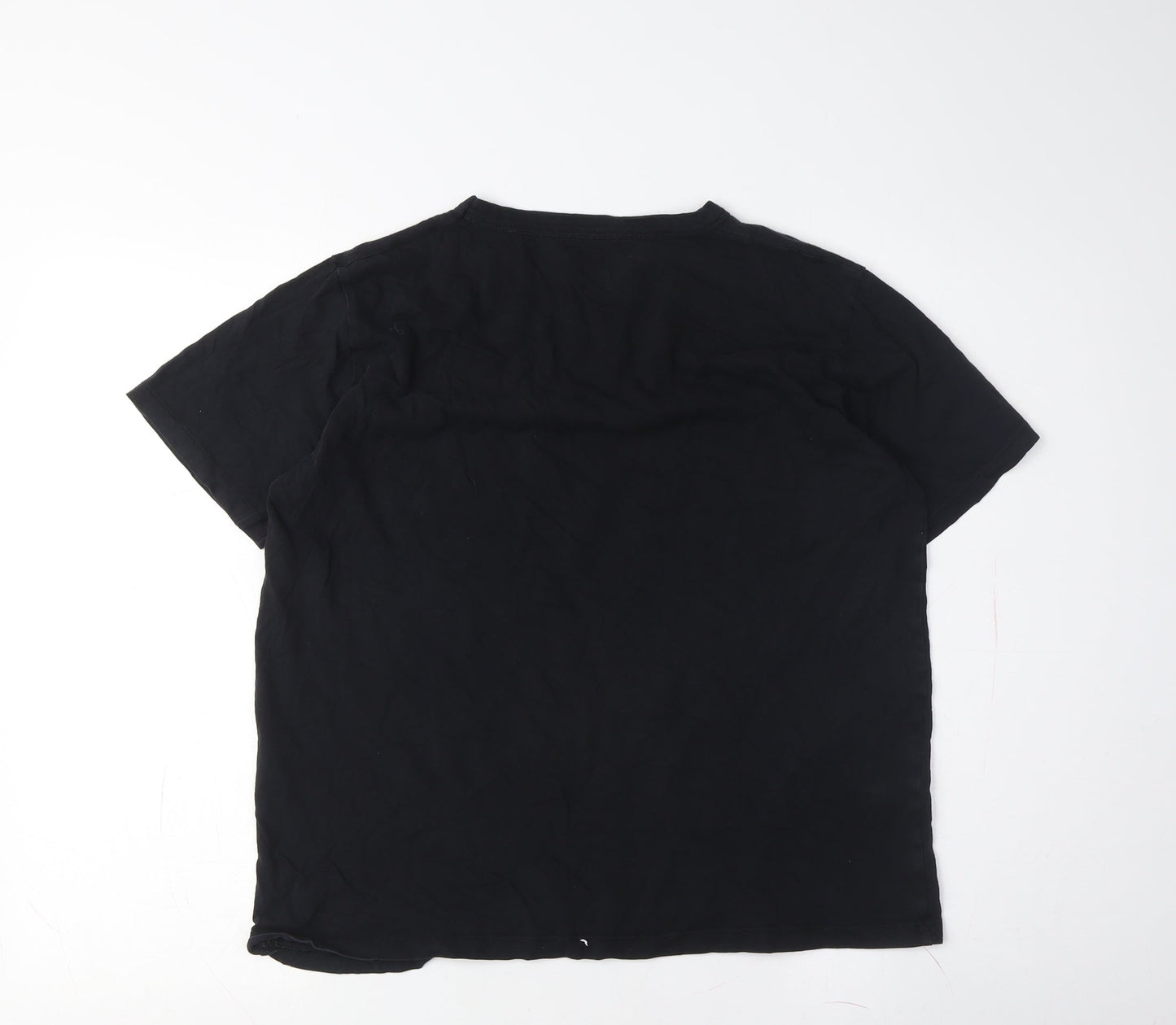 Unisex Adults UK Size M Pull&Bear Black Basic T-Shirt