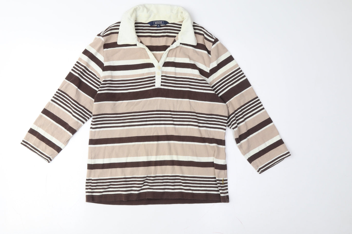 Womens UK Size 14 Maine New England Multi-coloured Classic Polo