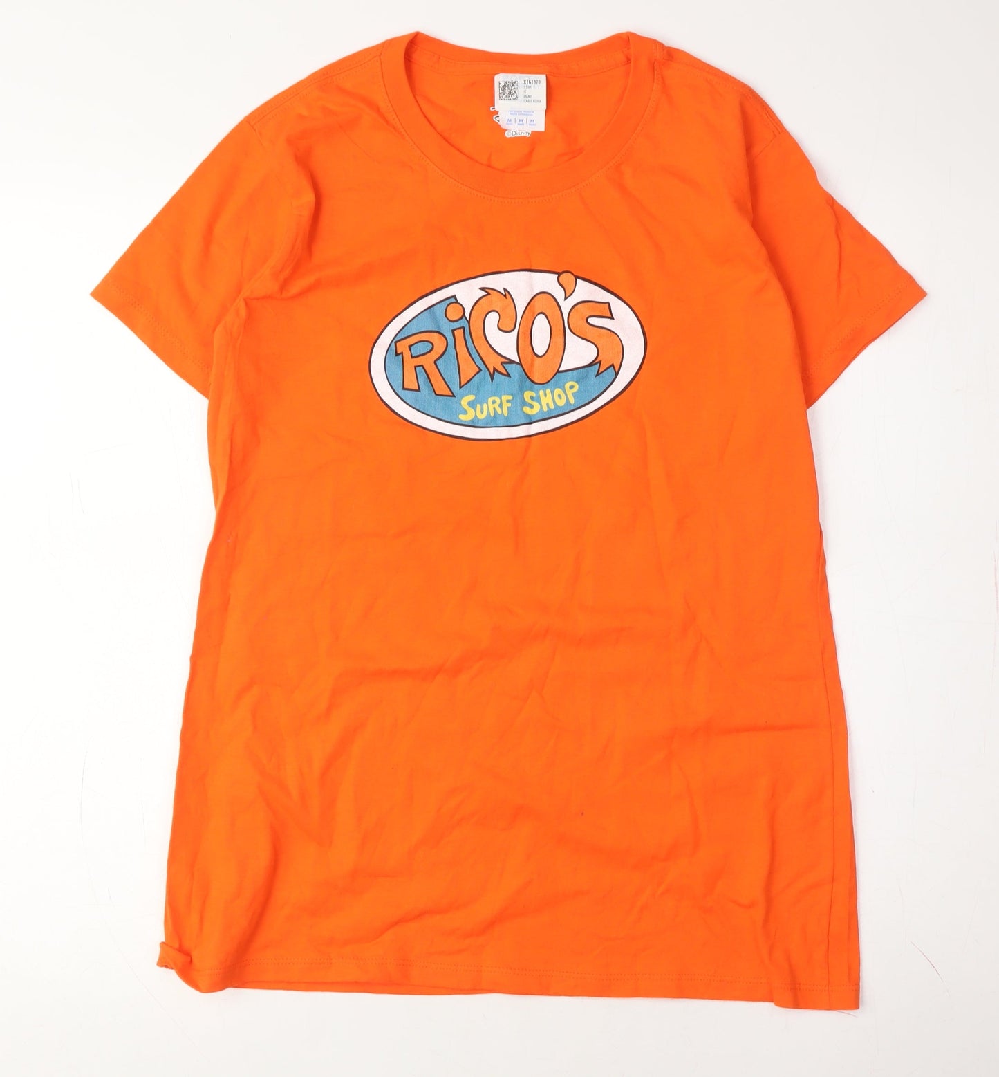 Unisex Adults UK Size M Disney Orange Basic T-Shirt