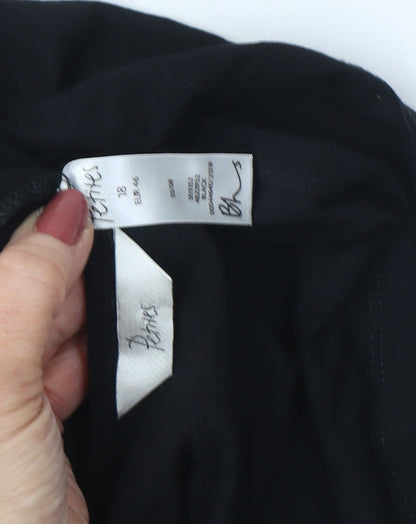 Bonmarche Women's Black Scoop Neck T-Shirt Size 18 Petites