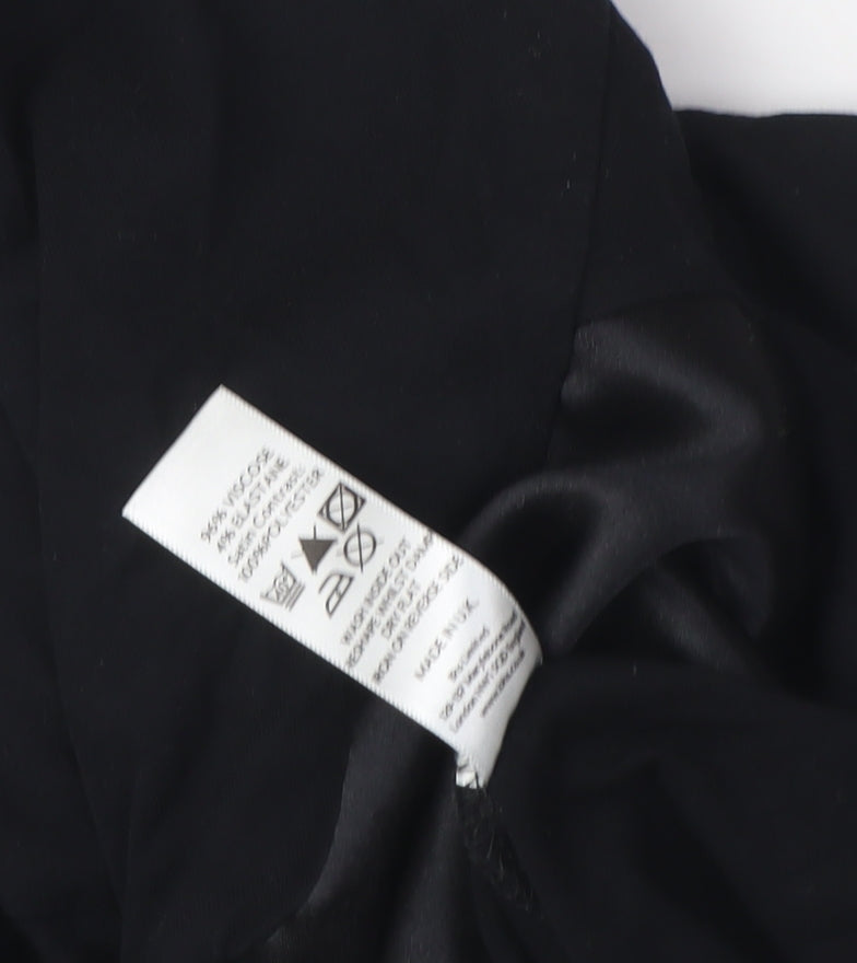 Bonmarche Women's Black Scoop Neck T-Shirt Size 18 Petites